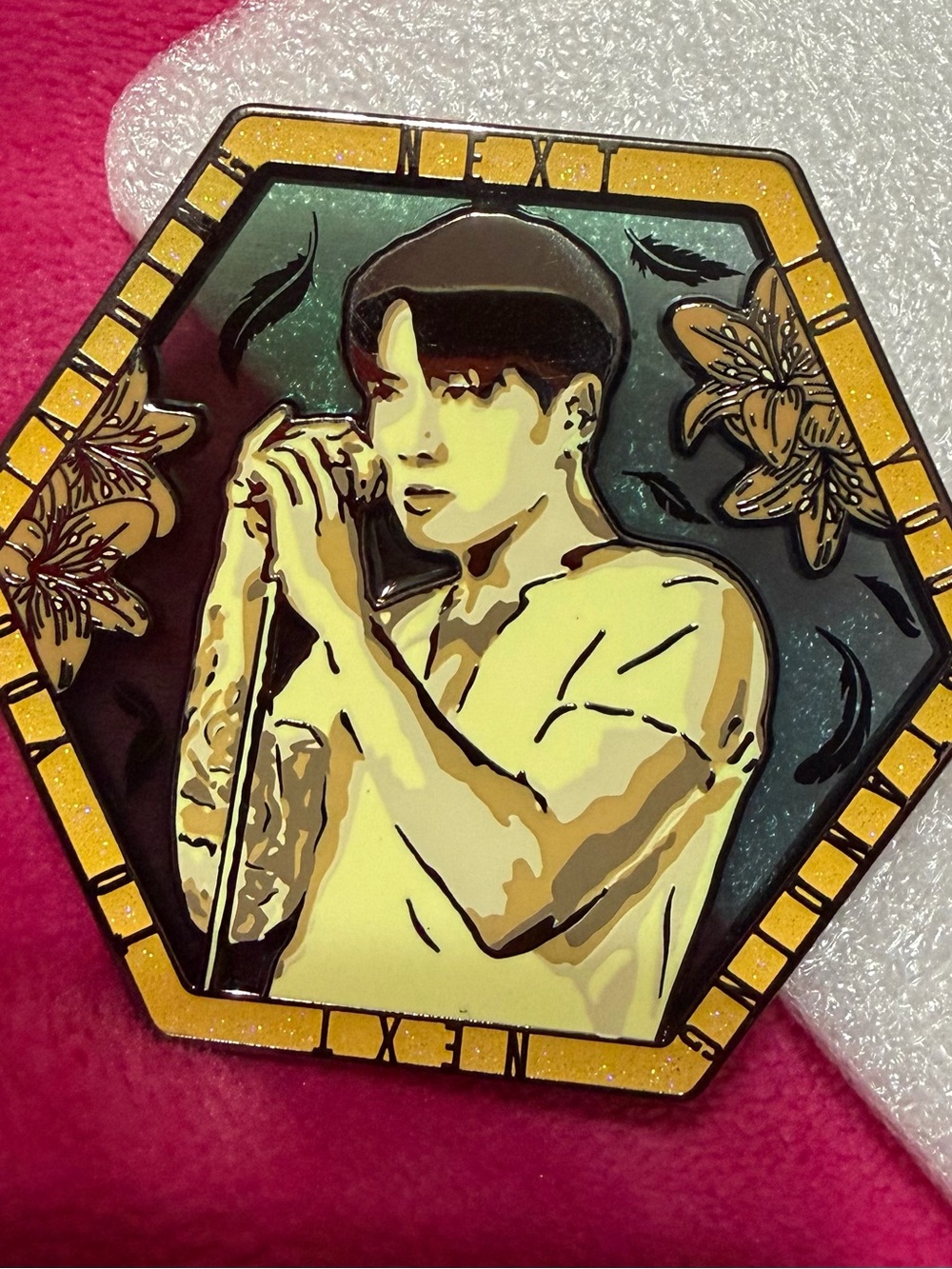 BTS Jungkook ‘Standing Next To You’ Stained Glass Enamel Pin